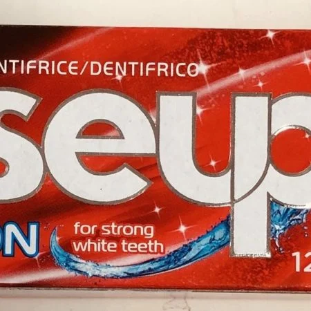 tooth paste close up